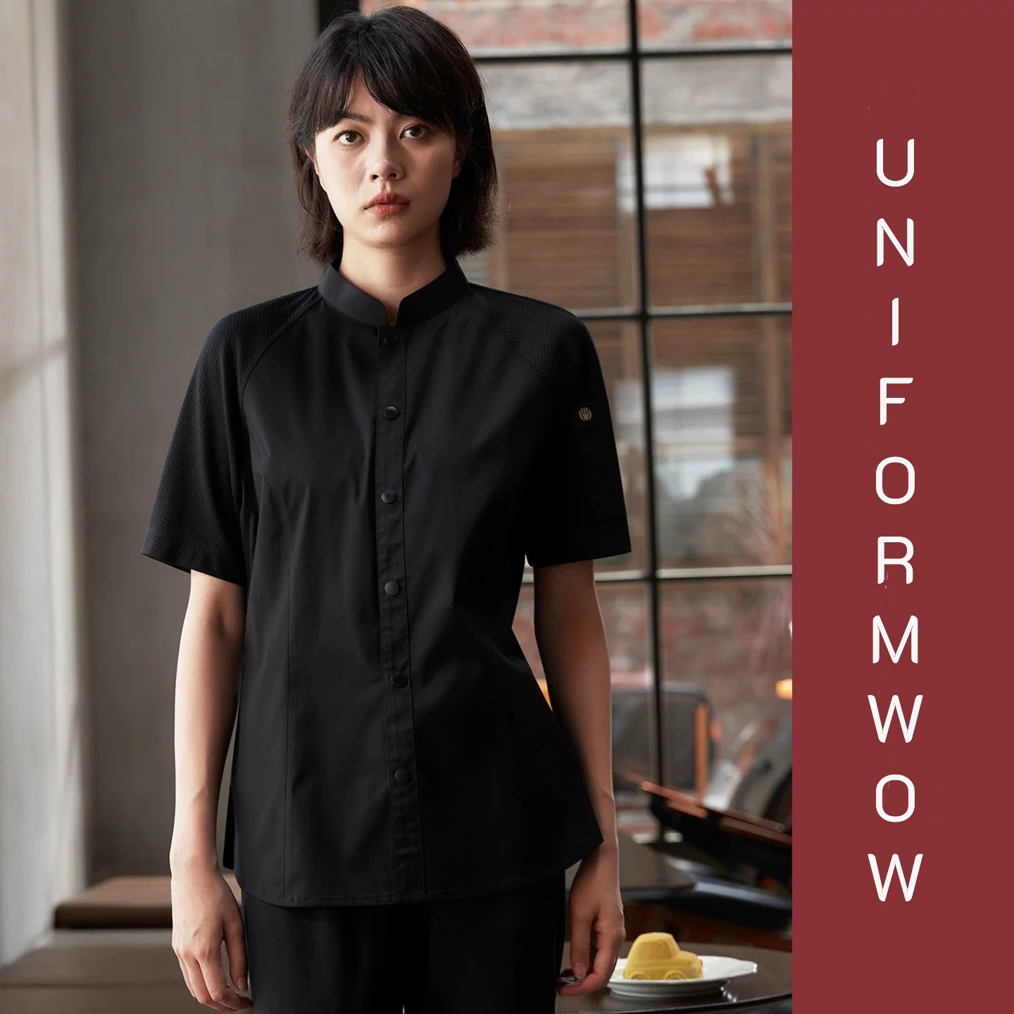 เสื้อเชฟแขนสั้นระบายอากาศ-CE024 - Image 7