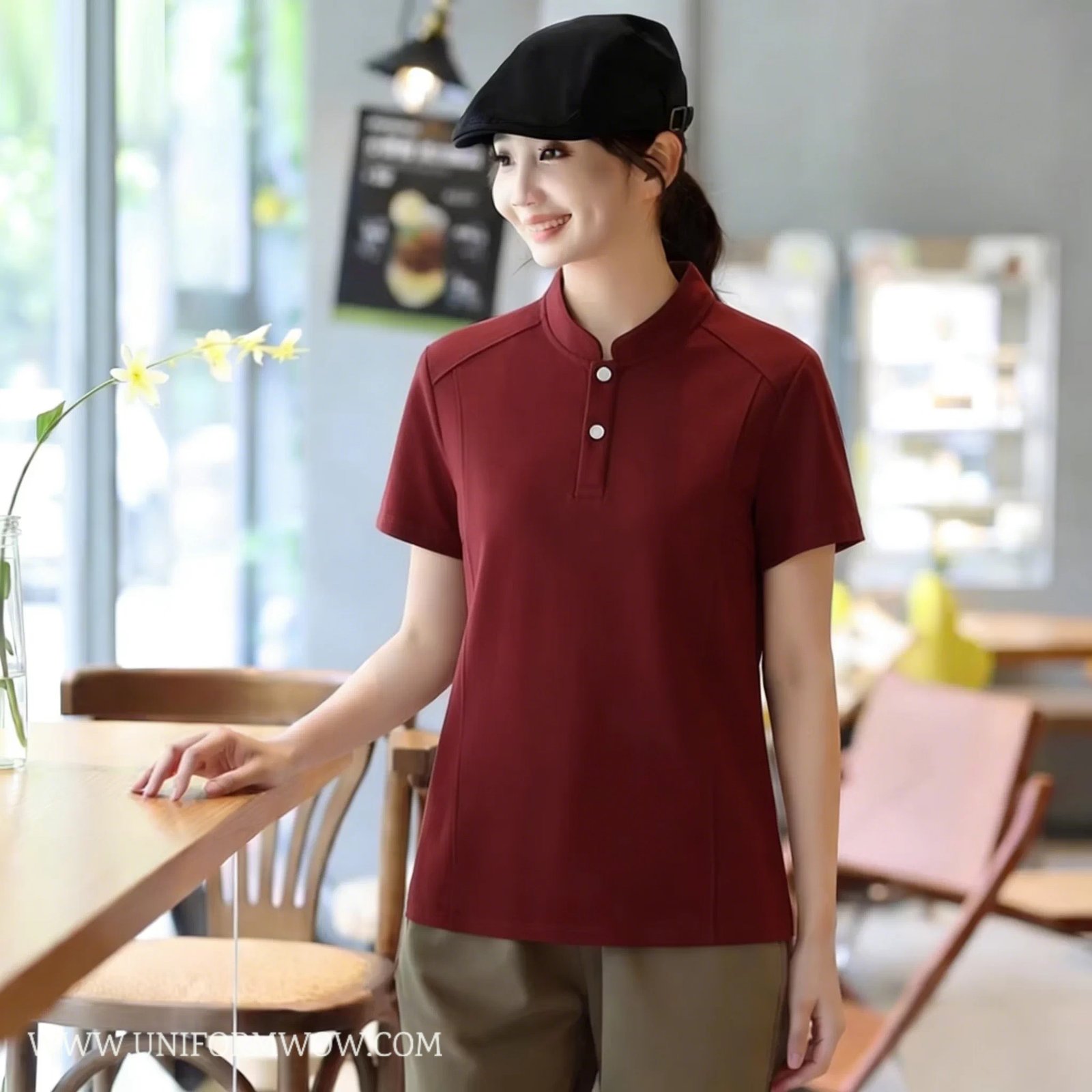 เสื้อพนักงานร้านคาเฟ่-CS313 - Image 3