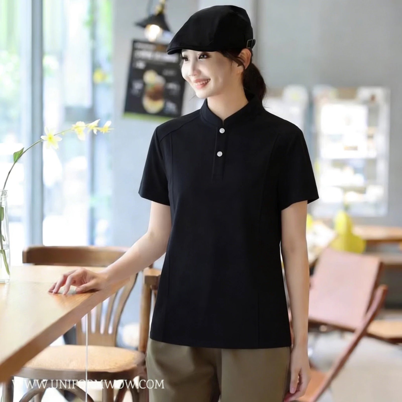 เสื้อพนักงานร้านคาเฟ่-CS313 - Image 4